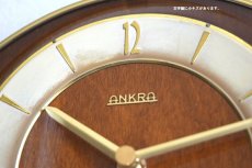 画像5: ANKRA 木と真鍮のアンティーク掛け時計 (5)