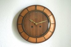 画像1: SchwebeAnker 木と真鍮のアンティーク掛け時計 (1)