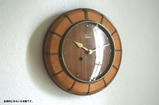 画像2: SchwebeAnker 木と真鍮のアンティーク掛け時計 (2)