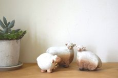 画像7: 陶器の羊の置物 フィギュア　 (7)