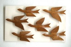 画像1: 鳥の壁掛けオブジェ (1)