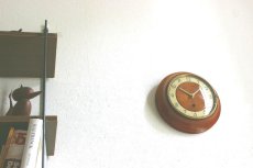 画像4: 木と真鍮の壁掛け時計 (4)