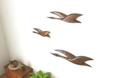 画像4: 鳥の壁掛けオブジェ3個セット (4)
