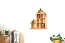 画像10: 家の形をした木製ウォールシェルフ (10)