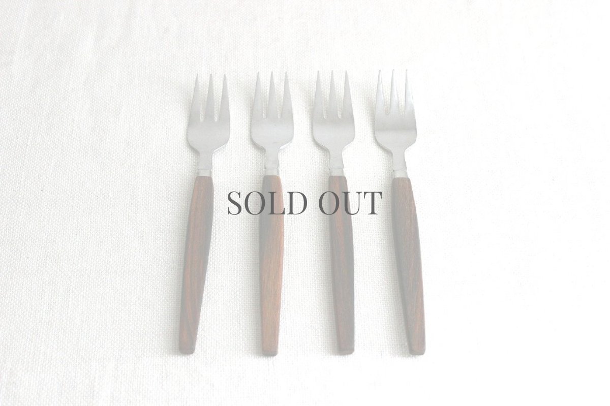 画像5: 【在庫4／残り0】ステンレスと木のフォーク (5)