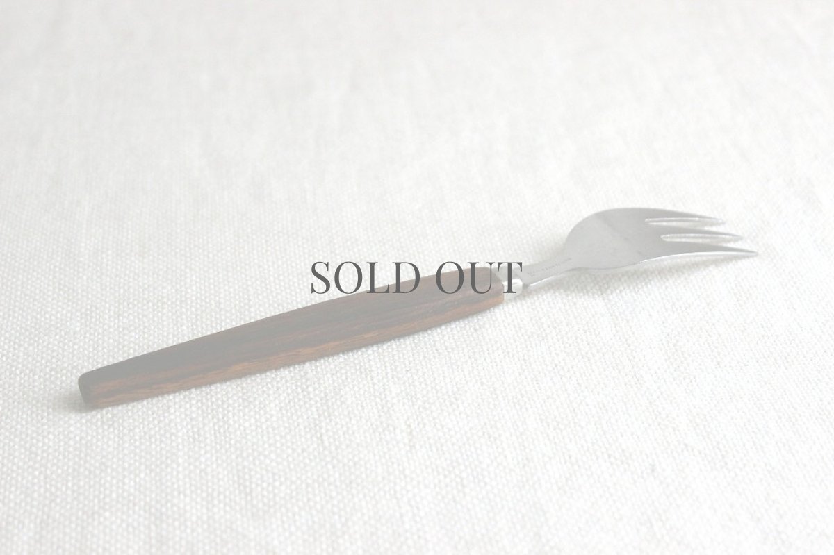 画像4: 【在庫4／残り0】ステンレスと木のフォーク (4)