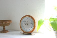 画像9: Metamec 木と真鍮の置き時計 (9)