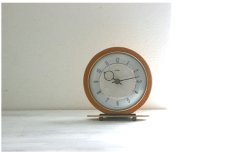 画像1: Metamec 木と真鍮の置き時計 (1)