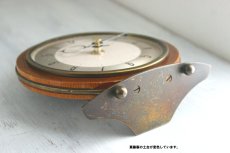 画像7: Metamec 木と真鍮の置き時計（ガラスカバーなし） (7)