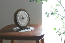 画像10: Metamec 木と真鍮の置き時計（ガラスカバーなし） (10)