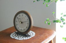 画像8: Metamec 木と真鍮の置き時計（ガラスカバーなし） (8)