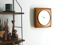 画像12: Junghans チークと真鍮の壁掛け時計 (12)