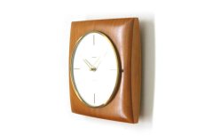 画像3: Junghans チークと真鍮の壁掛け時計 (3)