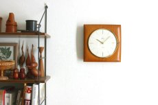 画像11: Junghans チークと真鍮の壁掛け時計 (11)