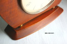 画像7: ヴィンテージ アンティーク ミッドセンチュリー レトロ イギリス Smiths 木と真鍮の置き時計 (7)