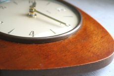 画像5: ヴィンテージ アンティーク ミッドセンチュリー レトロ イギリス Smiths 木と真鍮の置き時計 (5)