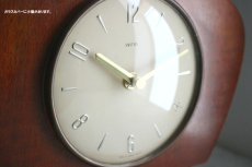画像3: ヴィンテージ アンティーク ミッドセンチュリー レトロ イギリス Smiths 木と真鍮の置き時計 (3)