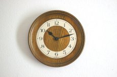 画像1: ヴィンテージ アンティーク ミッドセンチュリー レトロ ドイツ Junghans 木製の壁掛け時計 (1)