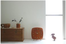 画像12: ヴィンテージ アンティーク ミッドセンチュリー レトロ ドイツ 木製 Hermle（Hald） チークと真鍮の置き時計 (12)