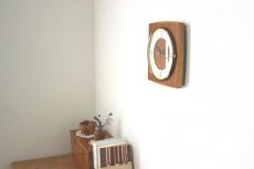 画像10: ヴィンテージ アンティーク ミッドセンチュリー レトロ ドイツ 木製 Hermle チークと真鍮の掛け時計 (10)