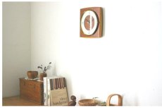 画像9: ヴィンテージ アンティーク ミッドセンチュリー レトロ ドイツ 木製 Hermle チークと真鍮の掛け時計 (9)