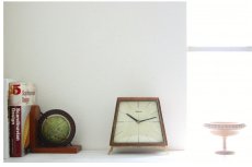 画像15: ヴィンテージ アンティーク ミッドセンチュリー レトロ ドイツ Dugena チークと真鍮の置き時計 (15)
