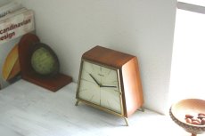 画像17: ヴィンテージ アンティーク ミッドセンチュリー レトロ ドイツ Dugena チークと真鍮の置き時計 (17)