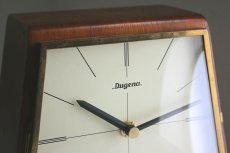画像6: ヴィンテージ アンティーク ミッドセンチュリー レトロ ドイツ Dugena チークと真鍮の置き時計 (6)