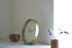 画像13: ヴィンテージ アンティーク ミッドセンチュリー レトロ ドイツ KIENZLE 真鍮製の置き時計 (13)