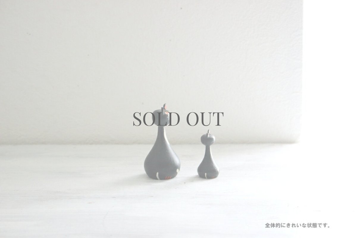 画像2: 木製のネコのフィギュア 2個セット (2)