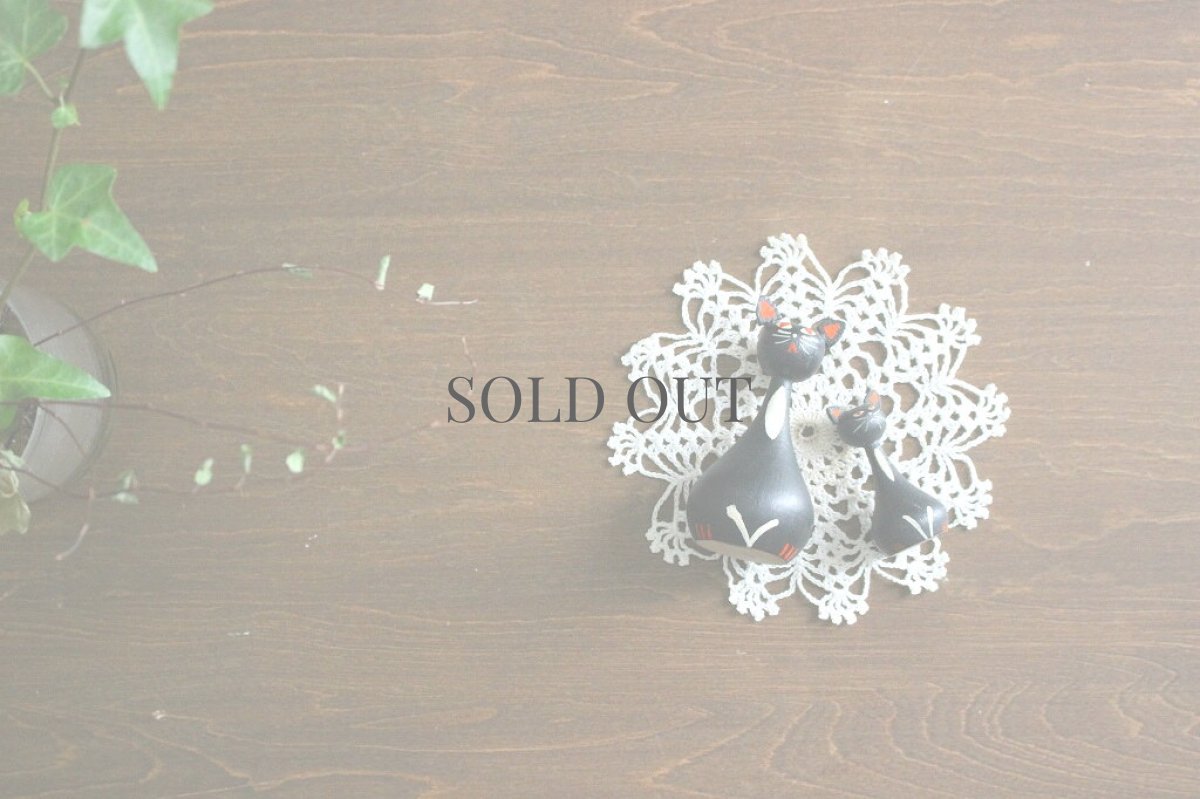 画像7: 木製のネコのフィギュア 2個セット (7)