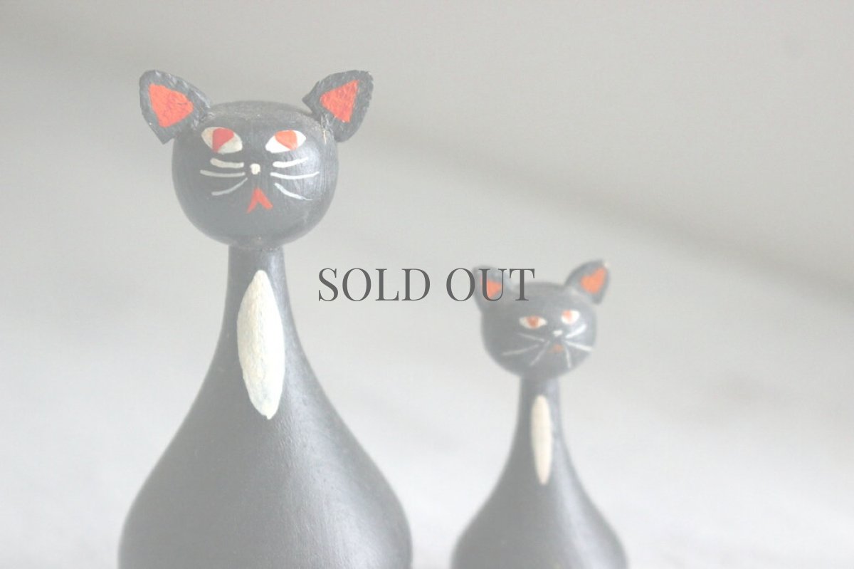 画像5: 木製のネコのフィギュア 2個セット (5)