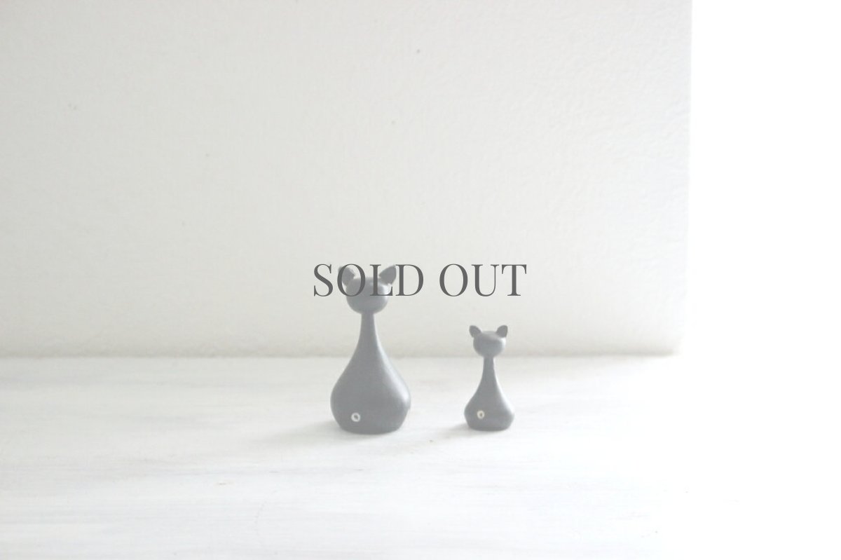 画像3: 木製のネコのフィギュア 2個セット (3)