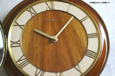 画像5: ヴィンテージ アンティーク ミッドセンチュリー レトロ 木製 ドイツ Muhlheim 木製 壁掛け時計 (5)