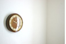 画像10: ヴィンテージ アンティーク ミッドセンチュリー レトロ 木製 ドイツ Muhlheim 木製 壁掛け時計 (10)