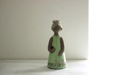 画像1: 北欧ヴィンテージ Elbogen keramik 陶器のお人形のフラワーベース（花器） (1)