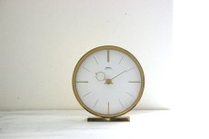 画像1: ヴィンテージ アンティーク ミッドセンチュリー レトロ ドイツ Dugena 真鍮の置き時計 (1)
