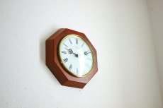 画像10: ミッドセンチュリー レトロ ドイツ Junghans チークの壁掛け時計 (10)