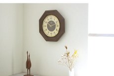 画像9: ミッドセンチュリー レトロ ドイツ ZEIT 木製壁掛け時計 (9)