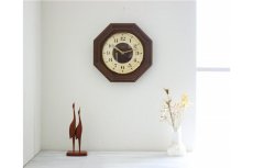 画像8: ミッドセンチュリー レトロ ドイツ ZEIT 木製壁掛け時計 (8)