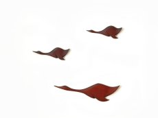 画像1: 北欧ヴィンテージ雑貨　鳥の壁掛けオブジェ3個セット (1)