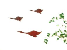 画像8: 北欧ヴィンテージ雑貨　鳥の壁掛けオブジェ3個セット (8)
