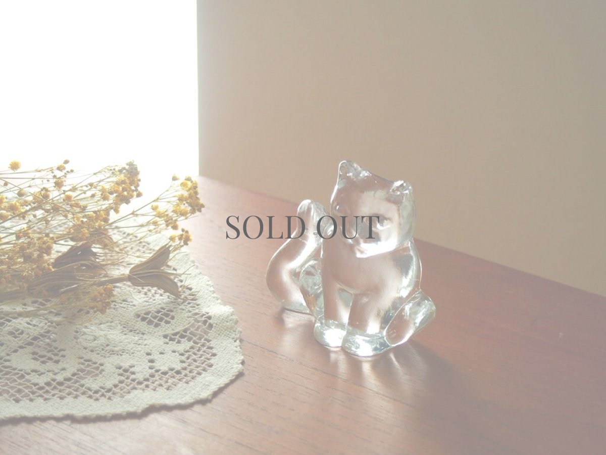 画像5: 北欧ヴィンテージガラス KOSTA BODA  クリスタルのネコの置物  (5)