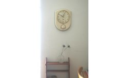 画像13: ミッドセンチュリー レトロ Junghans 金属と真鍮の壁掛け時計 (13)