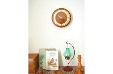 画像12: ミッドセンチュリー レトロ KIENZLE チークと真鍮の壁掛け時計 (12)