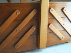 画像6: 北欧ヴィンテージ　木製ソーイングボックス/裁縫箱 (6)