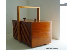 画像3: 北欧ヴィンテージ　木製ソーイングボックス/裁縫箱 (3)