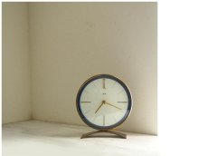 画像1: ミッドセンチュリー レトロ ドイツ Mauthe 真鍮の置き時計 (1)