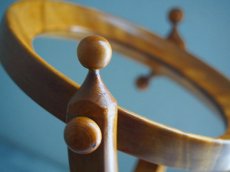 画像8: 北欧ヴィンテージ 木製のテーブルミラー (8)