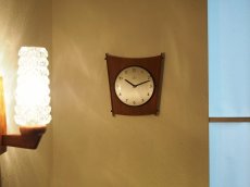 画像13: ミッドセンチュリー レトロ Junghans チークの壁掛け時計 (13)